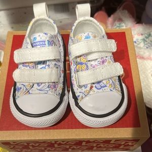 Floral Converse baby shoes